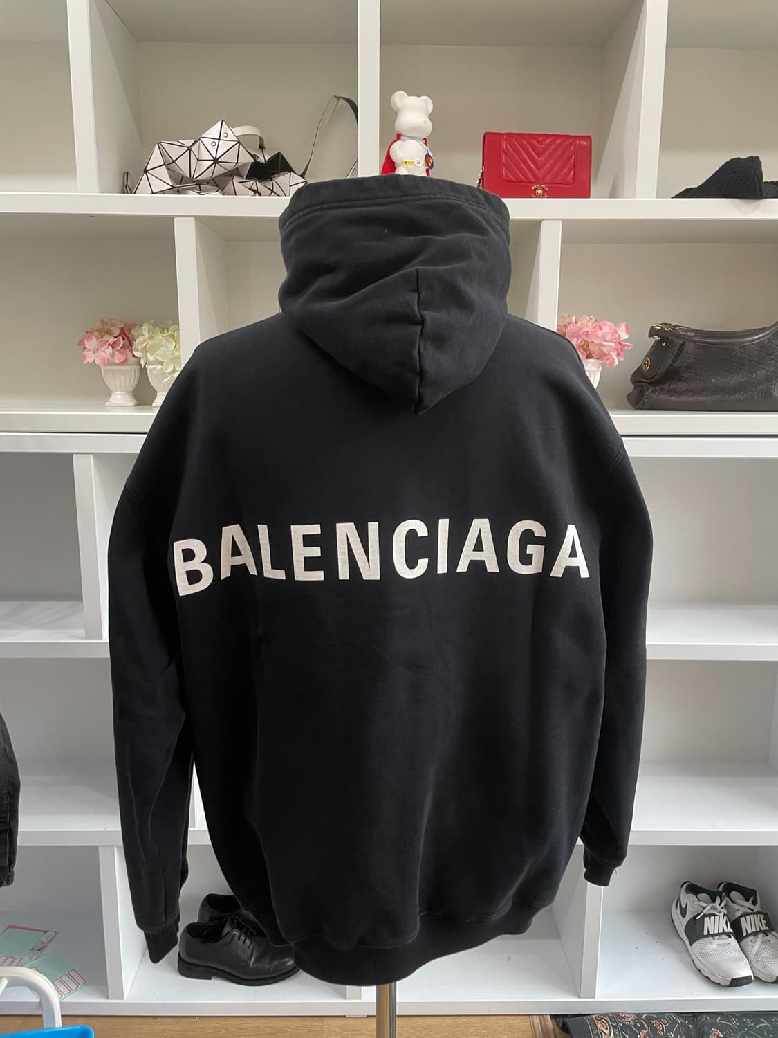 [새상품급,105-110] 발렌시아가 백로고 후드티 오버핏 상품이미지1