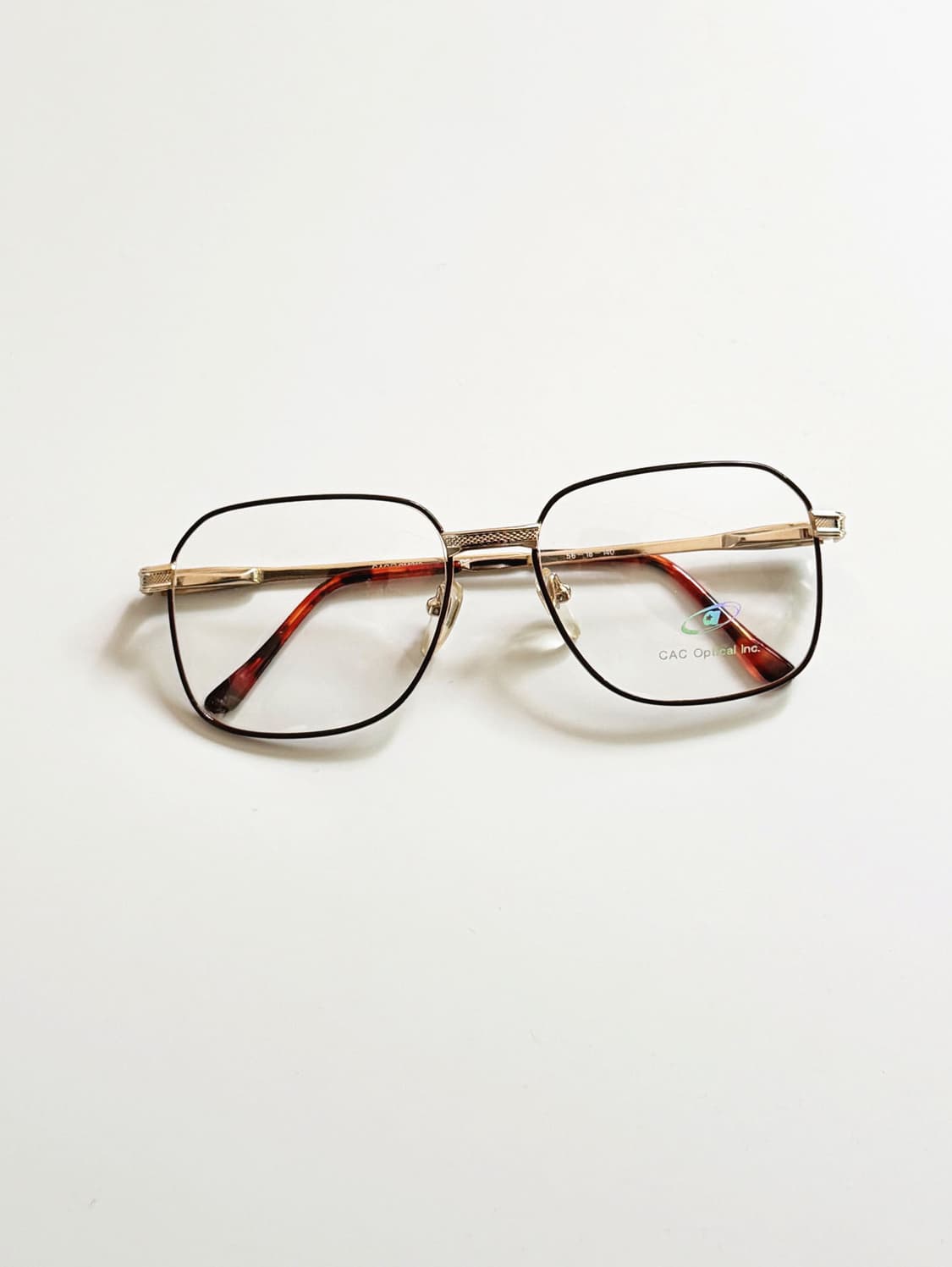 90s CAC OPTICAL 골드 클래식 스퀘어 빈티지 안경 상품이미지1