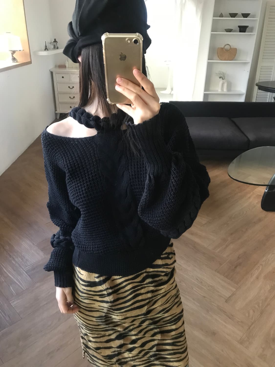 vintage velvet pattern skirt (25inch) 상품이미지3