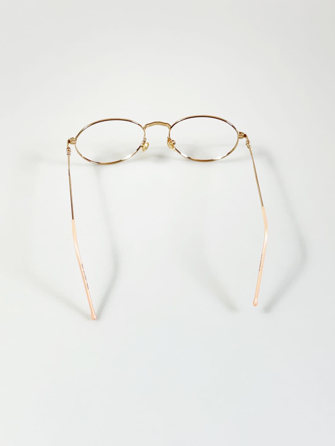 90s NUANCE 골드 슬림 오벌 메탈 빈티지 안경 상품이미지5