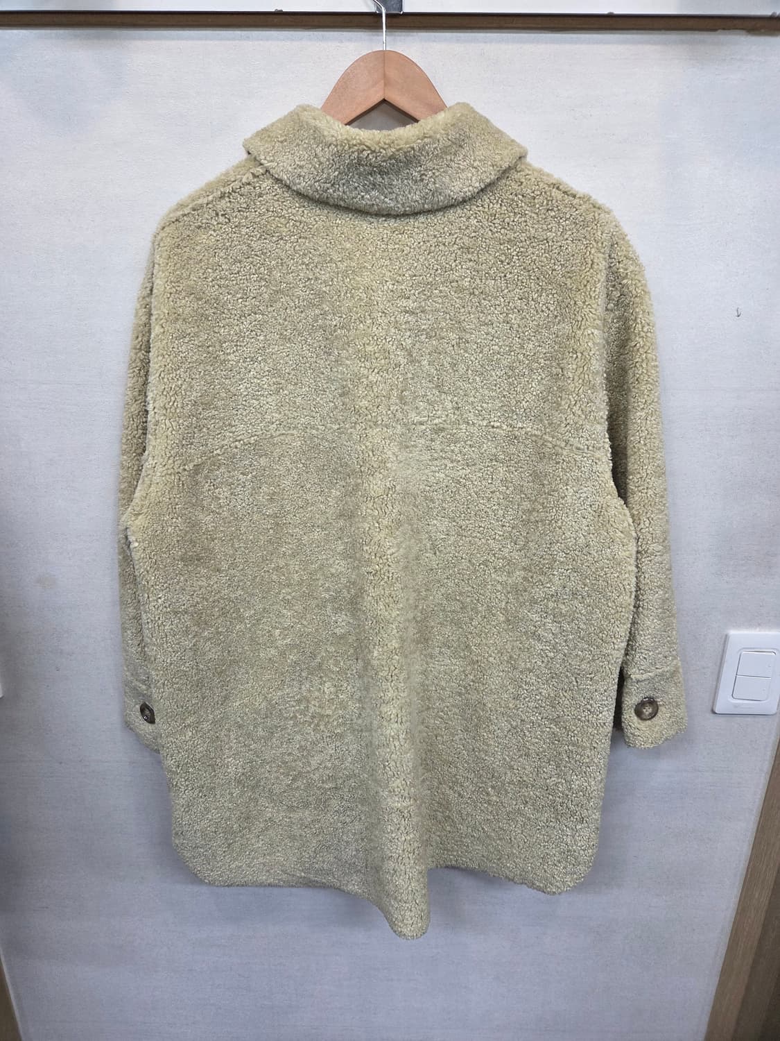 자라 여성 뽀글이 플리스 무스탕 자켓 m 오버핏  상품이미지2