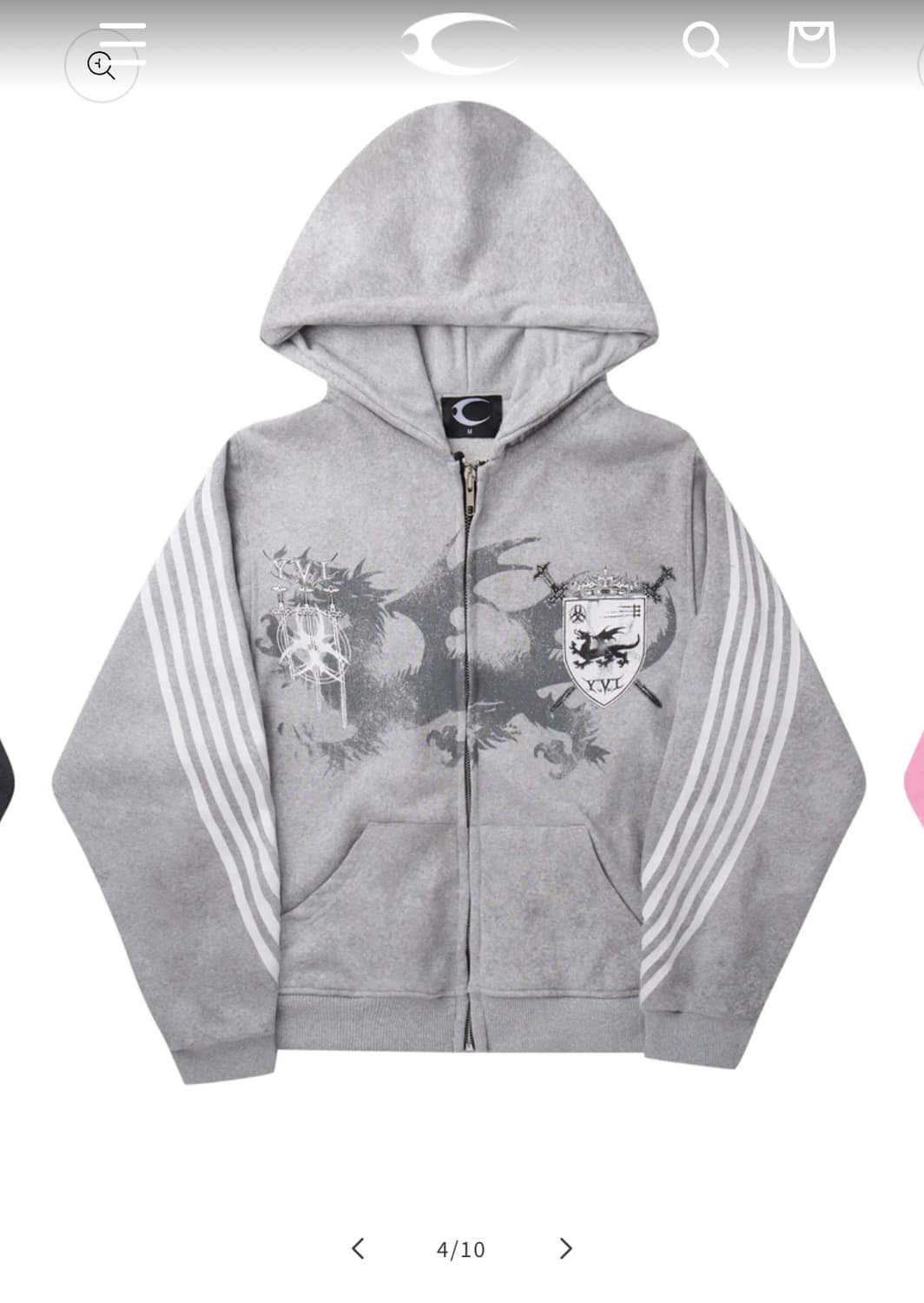 cozyworldwide 그레이 후드집업 상품이미지2