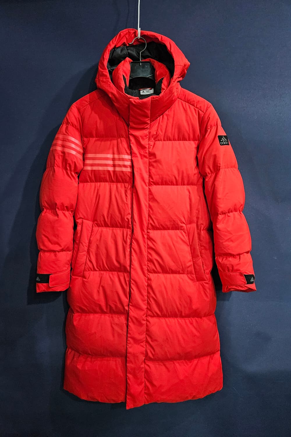 아디다스 레드컬러 남성 100 구스다운 롱패딩  상품이미지1
