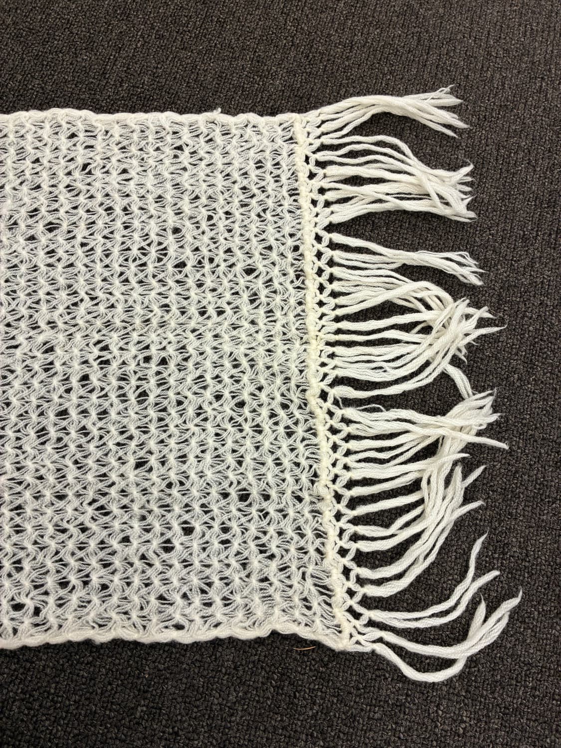 Japanese vintage 여성 아이보리 크로셰 머플러 상품이미지4