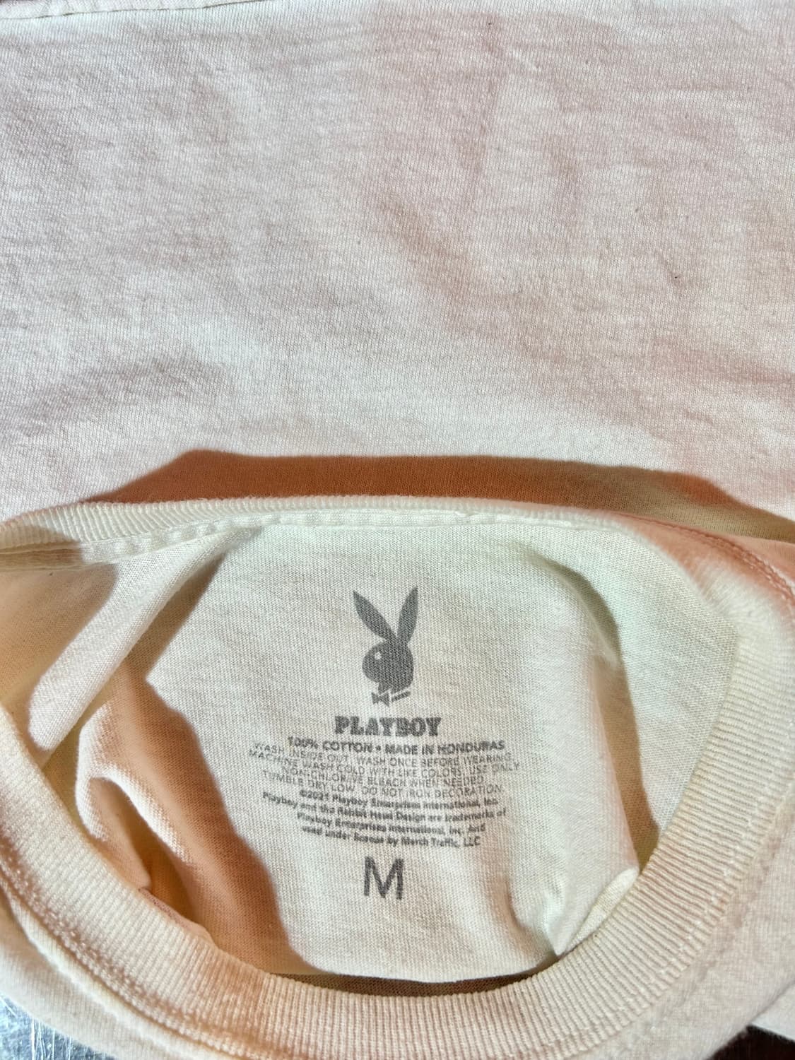 playboy T-shirt 플레이보이 입술 디자인 크롭 반팔 상품이미지3