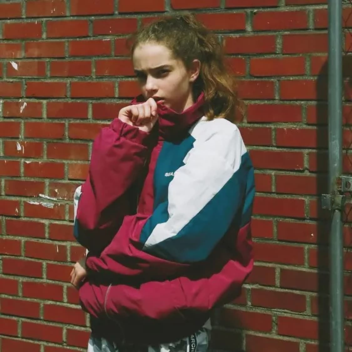 써치410 search410 컬러 배색 올드스쿨 바람막이 자켓 M 구교환 상품이미지2