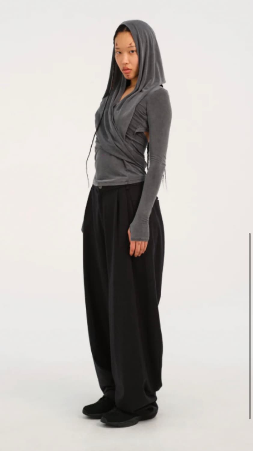 혜인서 와이드 울 팬츠 3사이즈 (다크 그레이)  상품이미지1