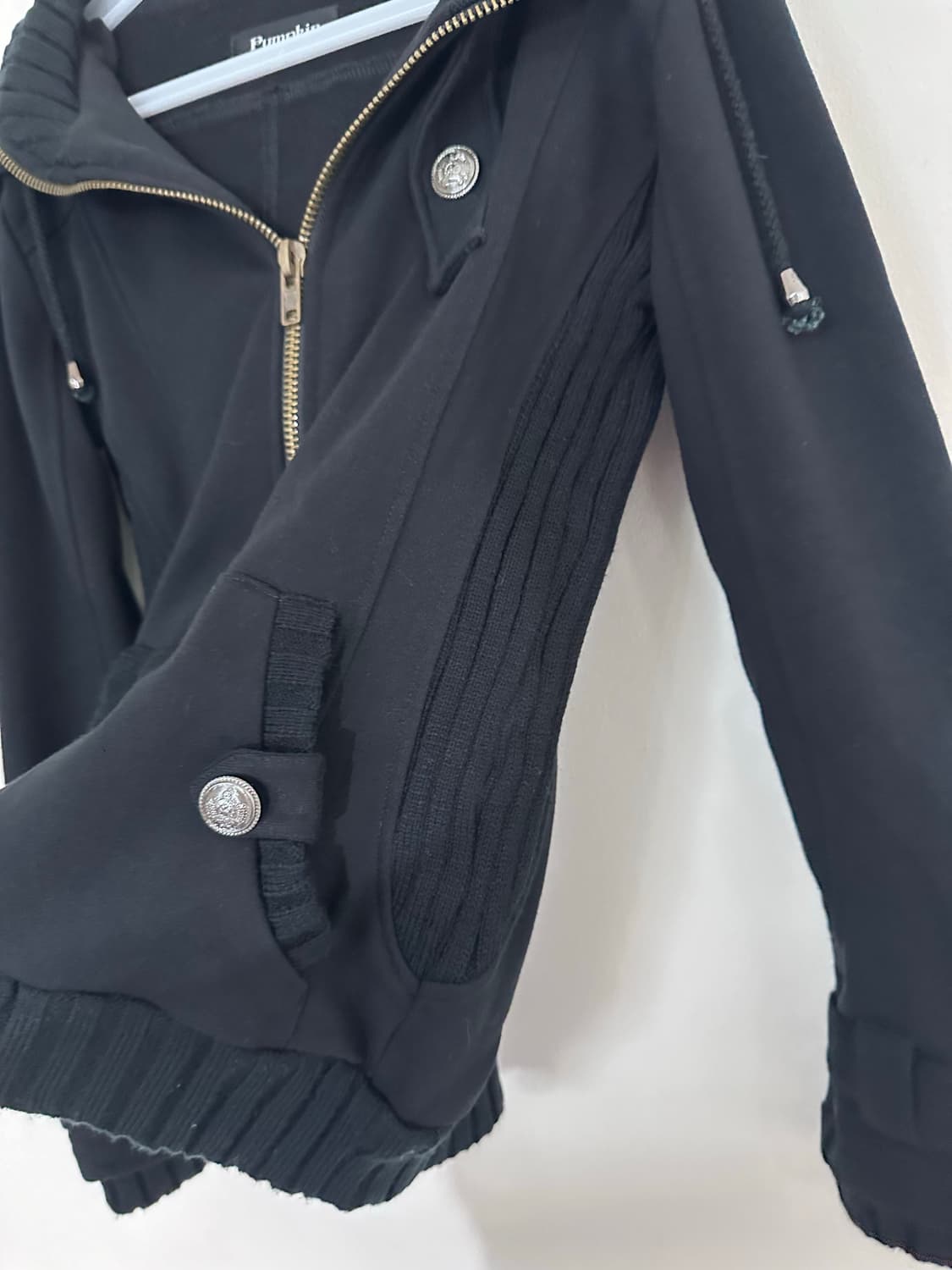 ribbed detail hood zip-up 상품이미지5