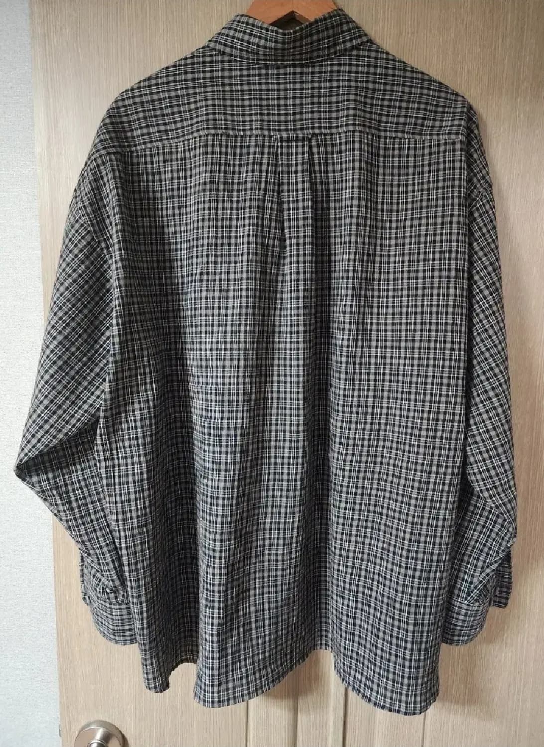 [3] 포터리 파인 코튼 루즈드 셔츠 블랙 체크 상품이미지4