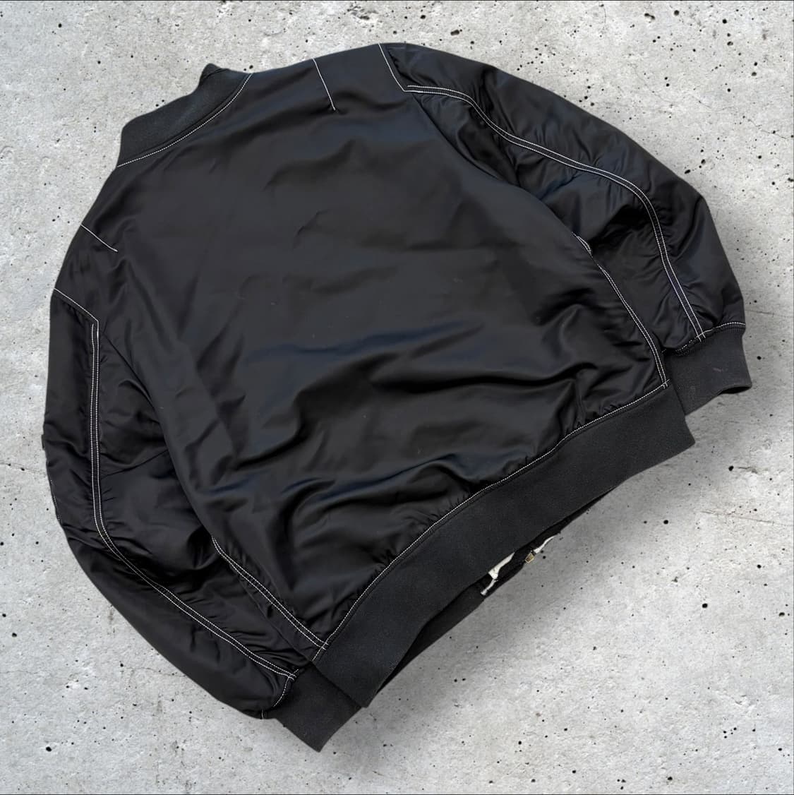 [L] 17ss 슈프림 콘트라베이스 리버시블 블랙 봄버 자켓 B528 상품이미지4