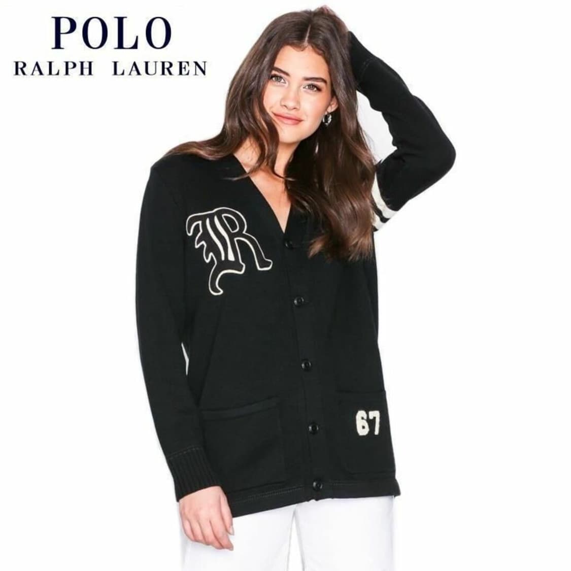 폴로 랄프로렌 바시티로고 니트가디건 상품이미지2