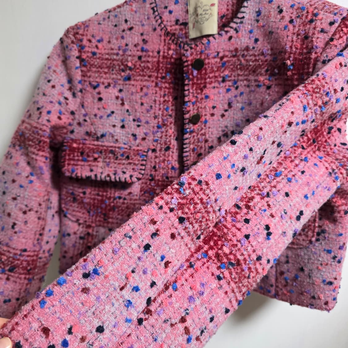 위드마이러브 태향옷장 누빔 믹스드 트위드자켓 상품이미지4