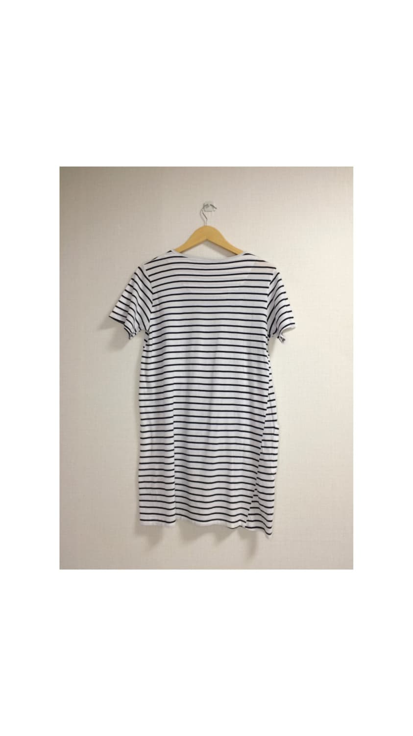빈티지 화이트 네이비 스트라이프 원피스 튜닉 상품이미지5