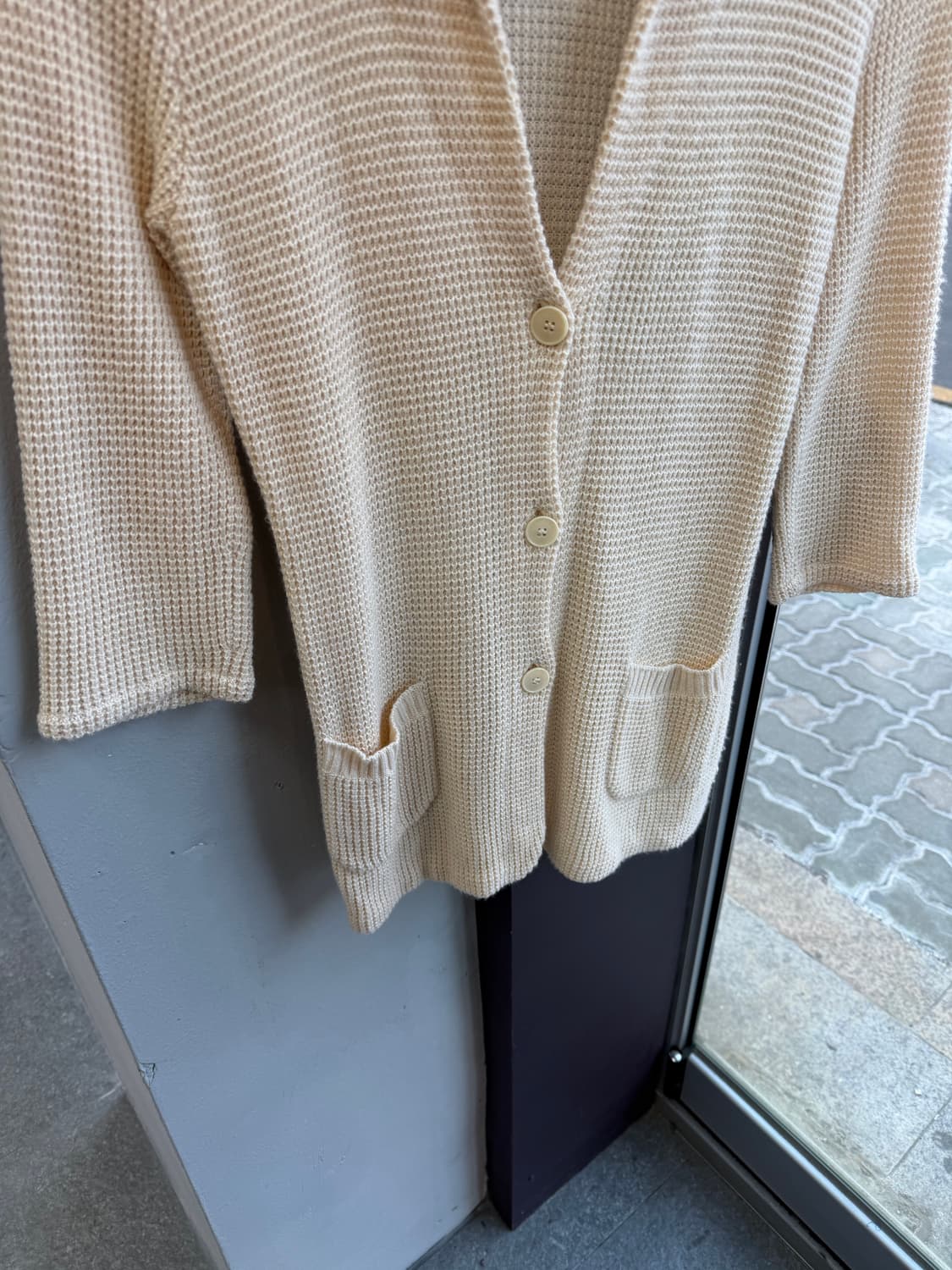 42/ 로로피아나 캐시미어 블랜딩 엘보패치 가디건 자켓 상품이미지4