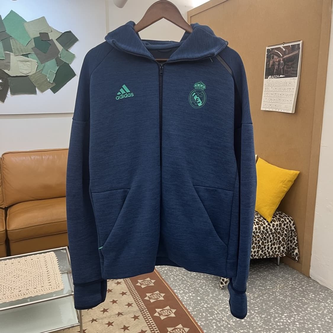 아디다스 올드스쿨 레알마드리드 딥블루 져지 후드집업 105 C10410 상품이미지3