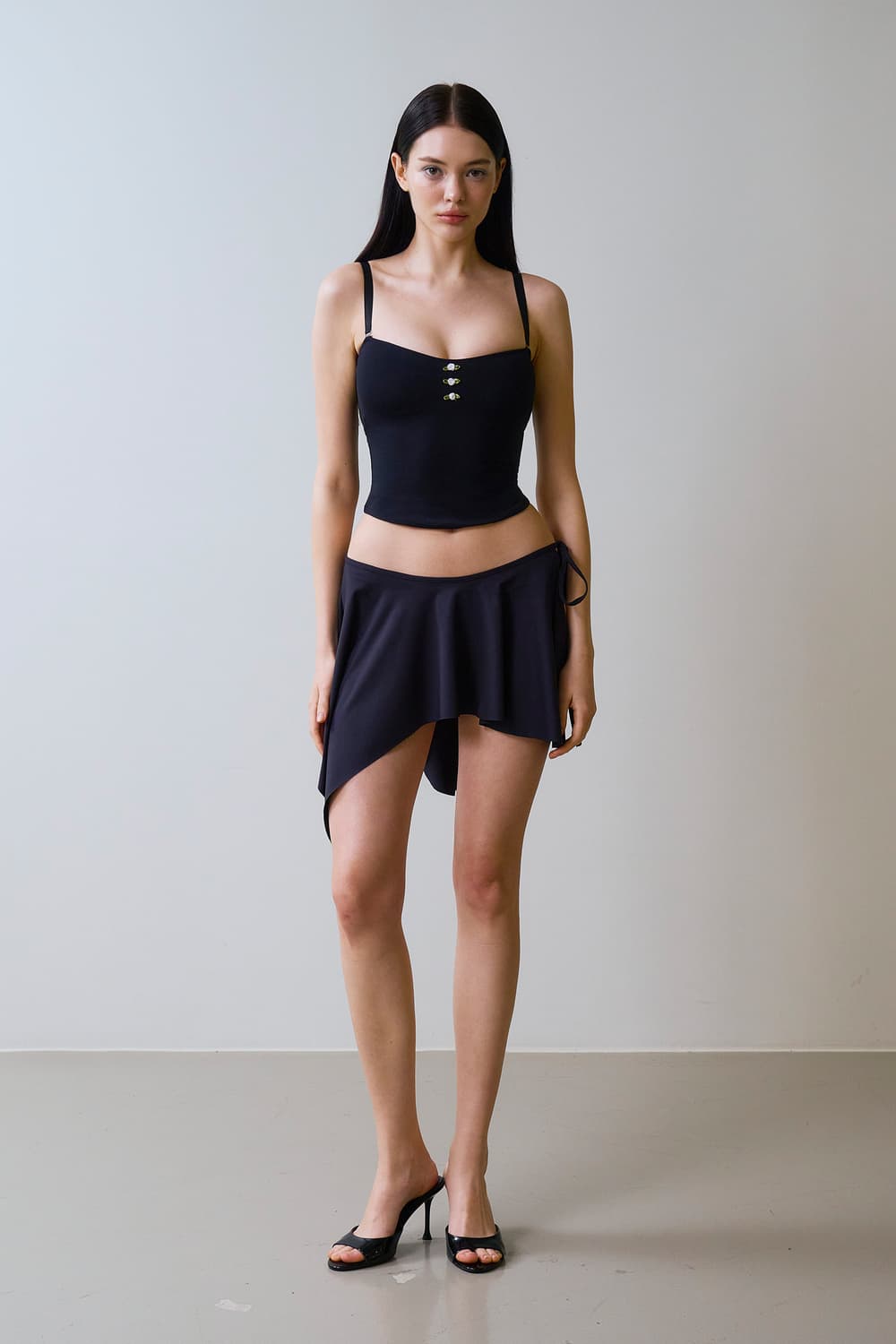 비나제이 수영복 언발 러플 스커트 커버업 새상품 상품이미지2