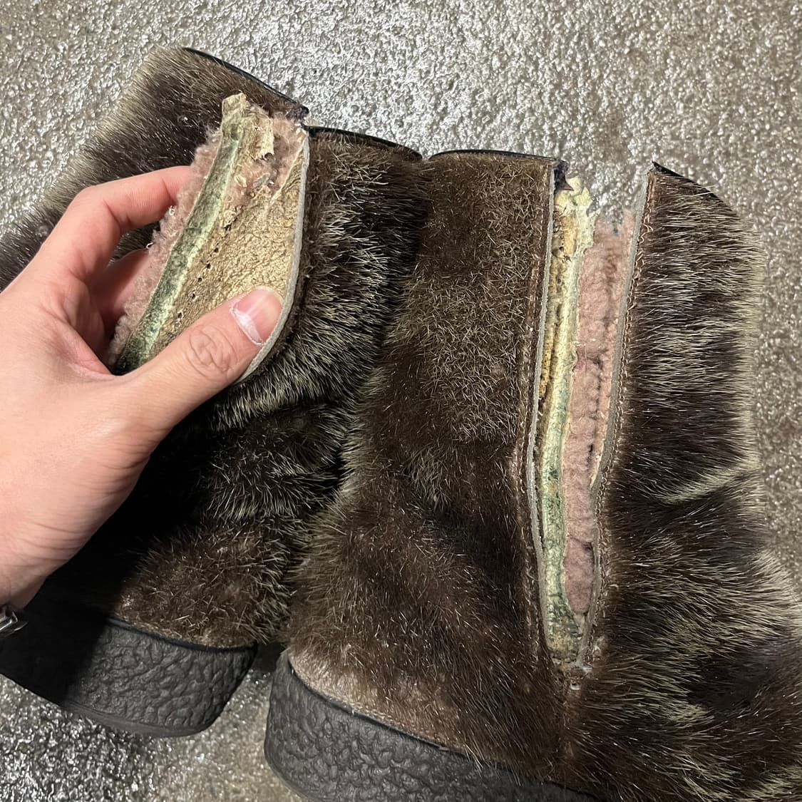 80s 빈티지 리얼 퍼 부츠 (285) 상품이미지4