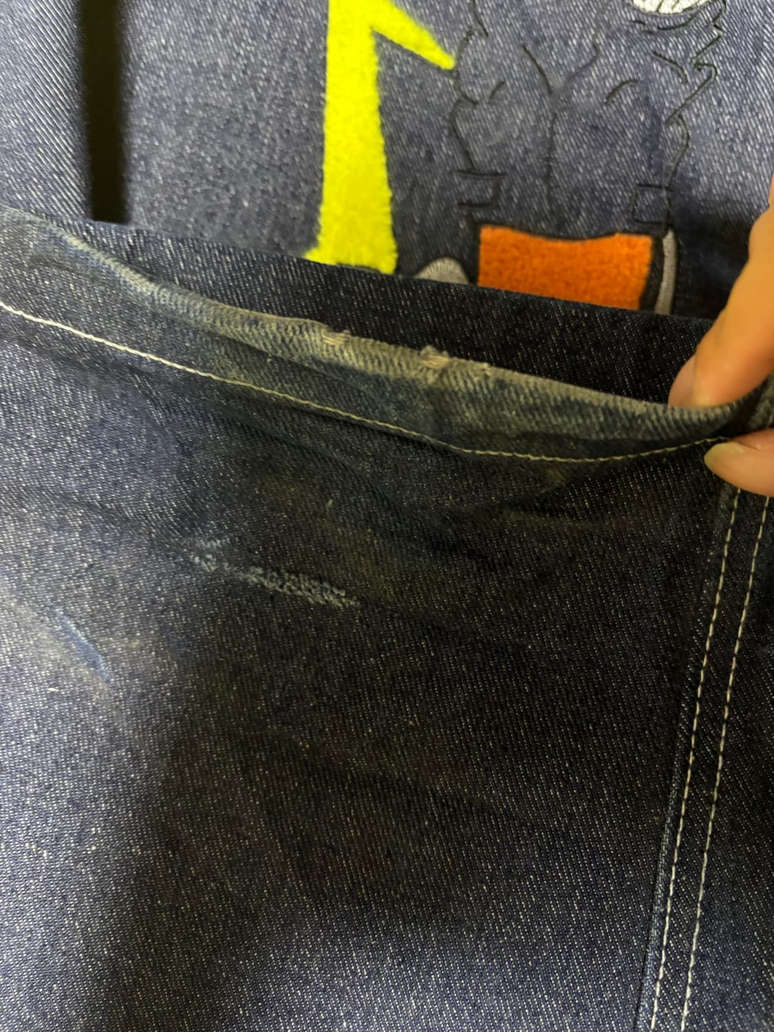 엑스톤즈 외계인 와이드 데님 팬츠 S사이즈 상품이미지9