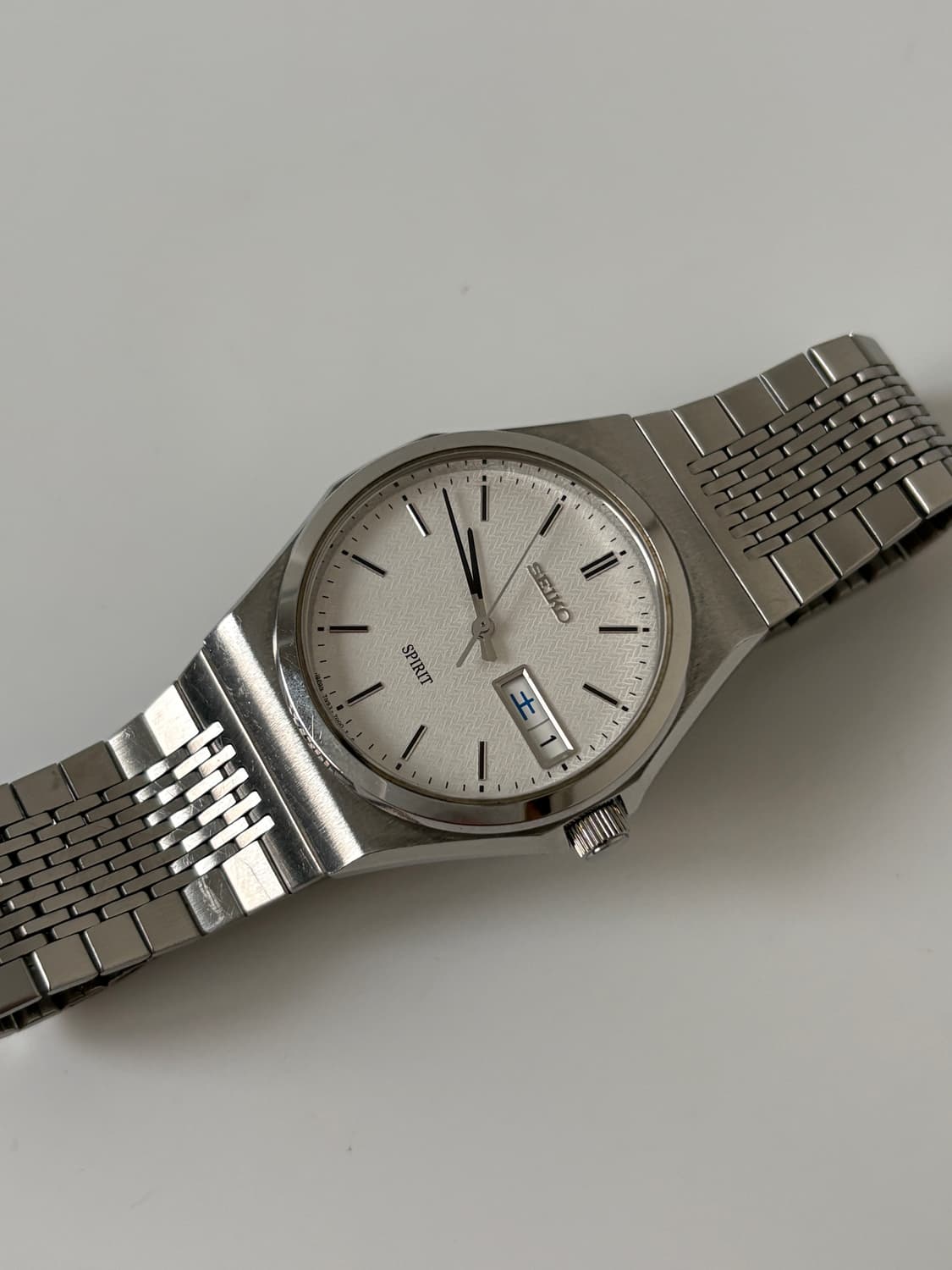 1990s Spirit Texture Dial Silver Quartz 상품이미지4