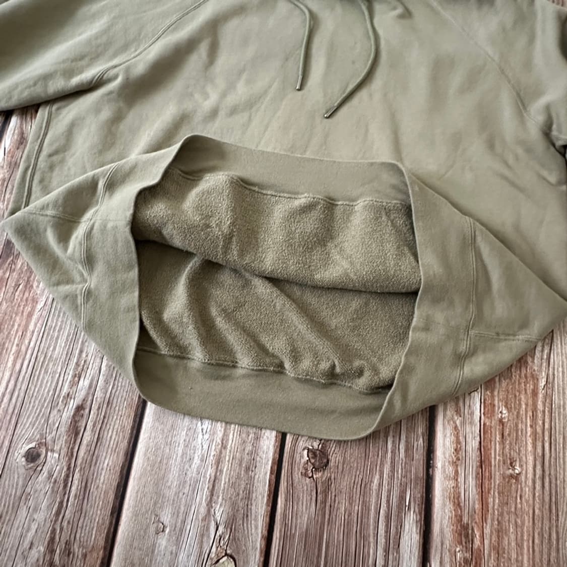 unfil 언필 라이트 웨이트 라글란 스웻 후드 5 사이즈 카키 색상 상품이미지8