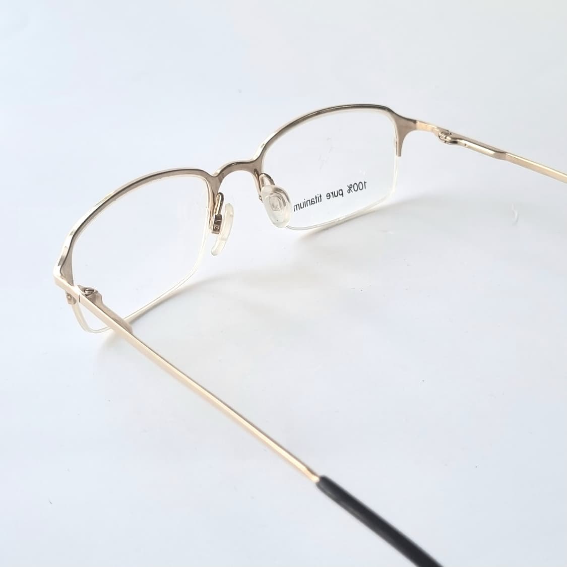 데드스탁 퓨어 티타늄 하프림 골드 프레임 안경테 783 상품이미지4