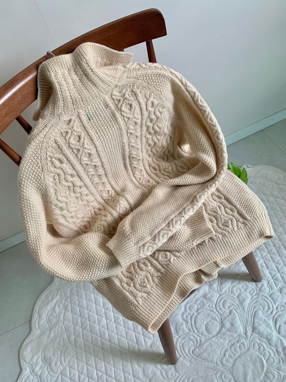 헤비울 100 아이보리 가디건 상품이미지4