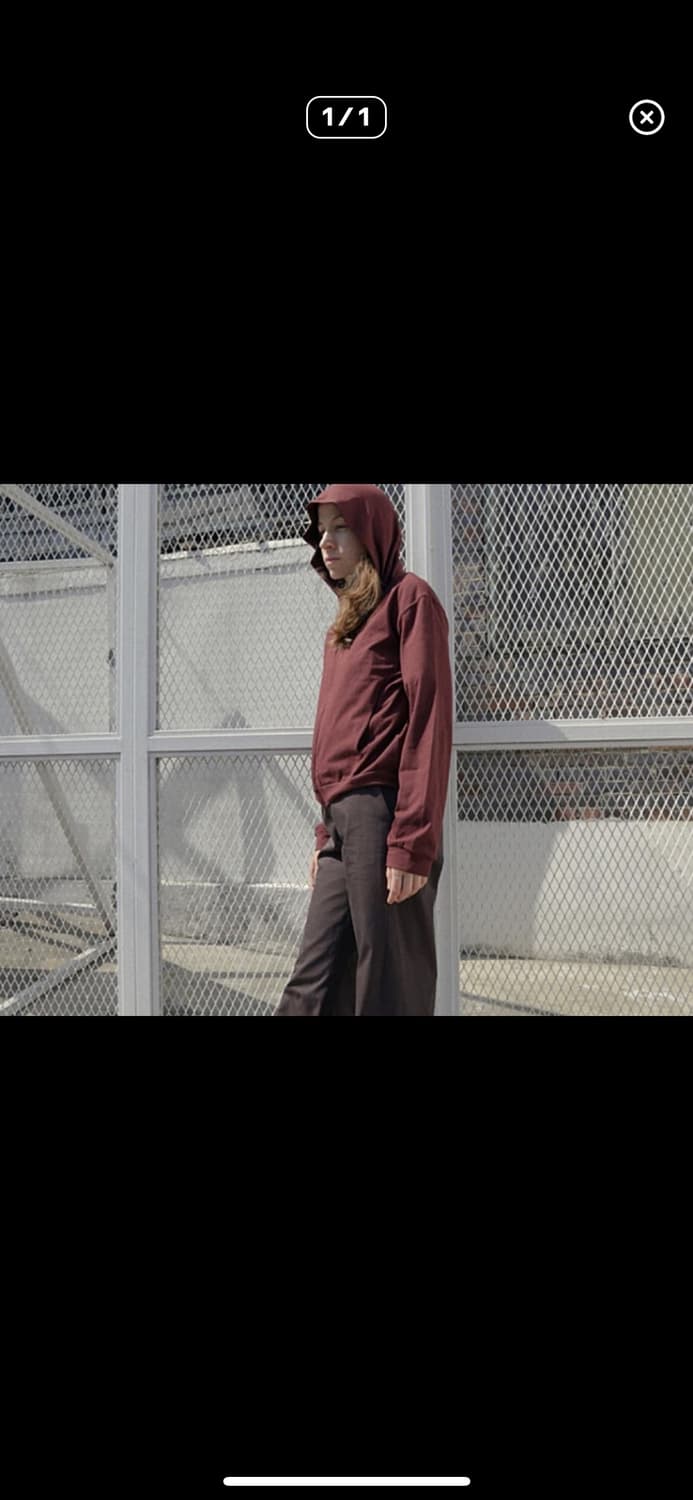 머듈 라운지 후드집업 버건디  4사이즈 상품이미지1