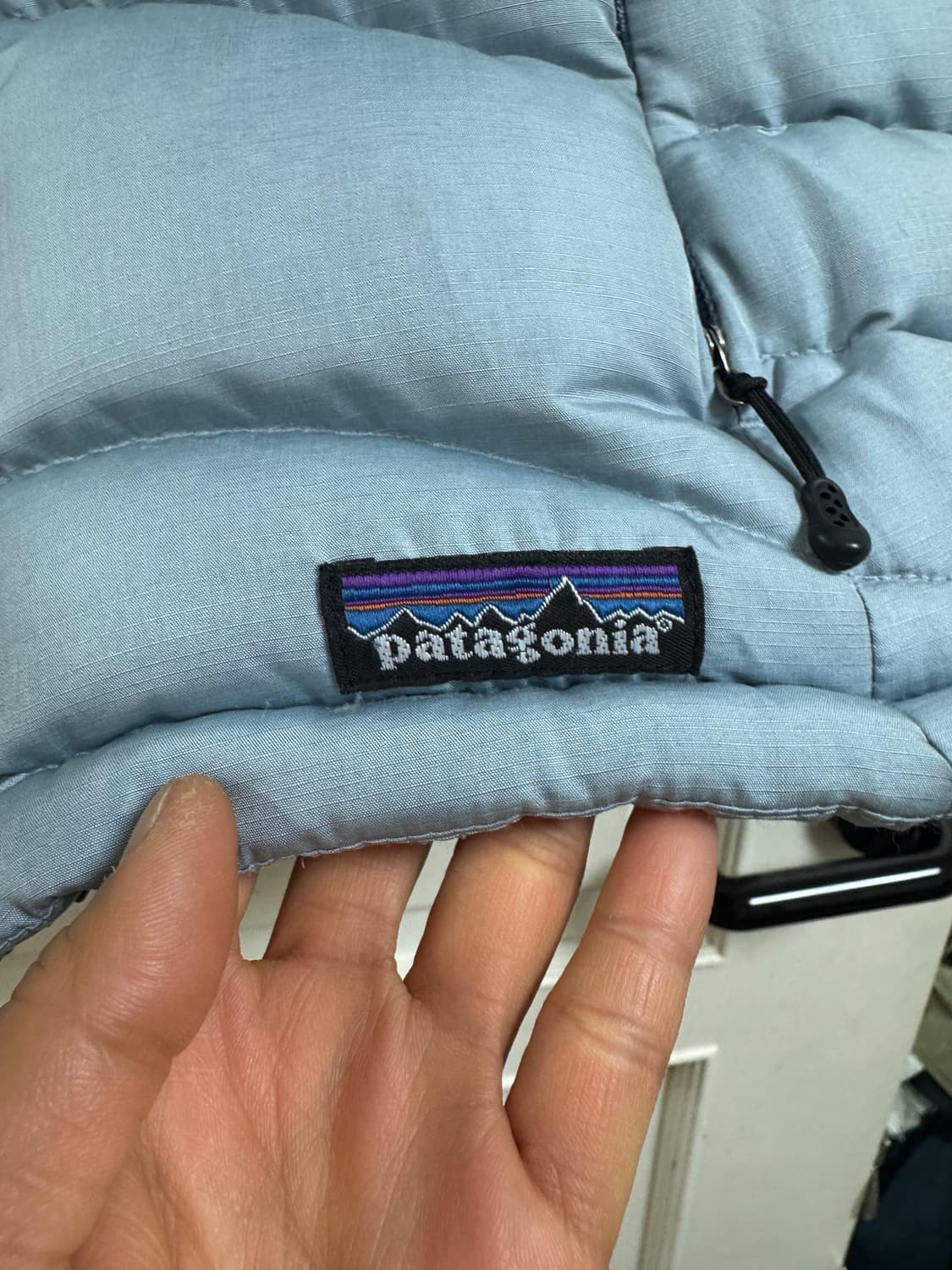 파타고니아 Patagonia 하늘색 구스다운 패딩 조끼 베스트 상품이미지2
