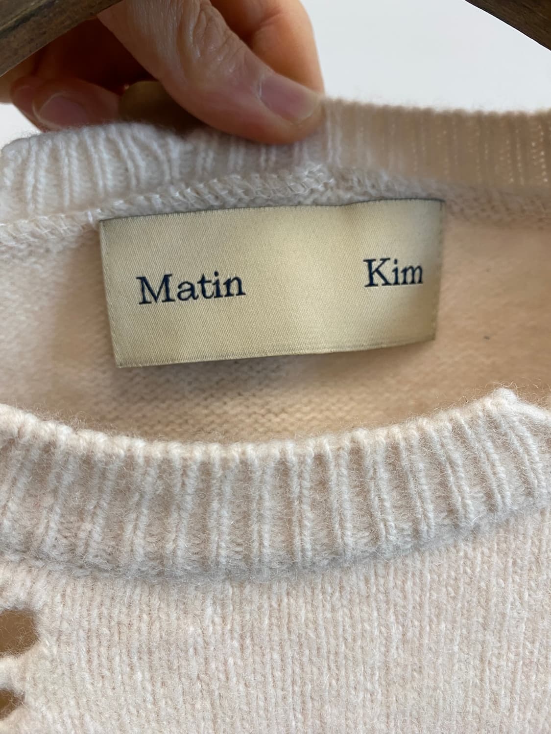 [S]마뗑킴 울 캐시미어 크롭 니트 상품이미지5