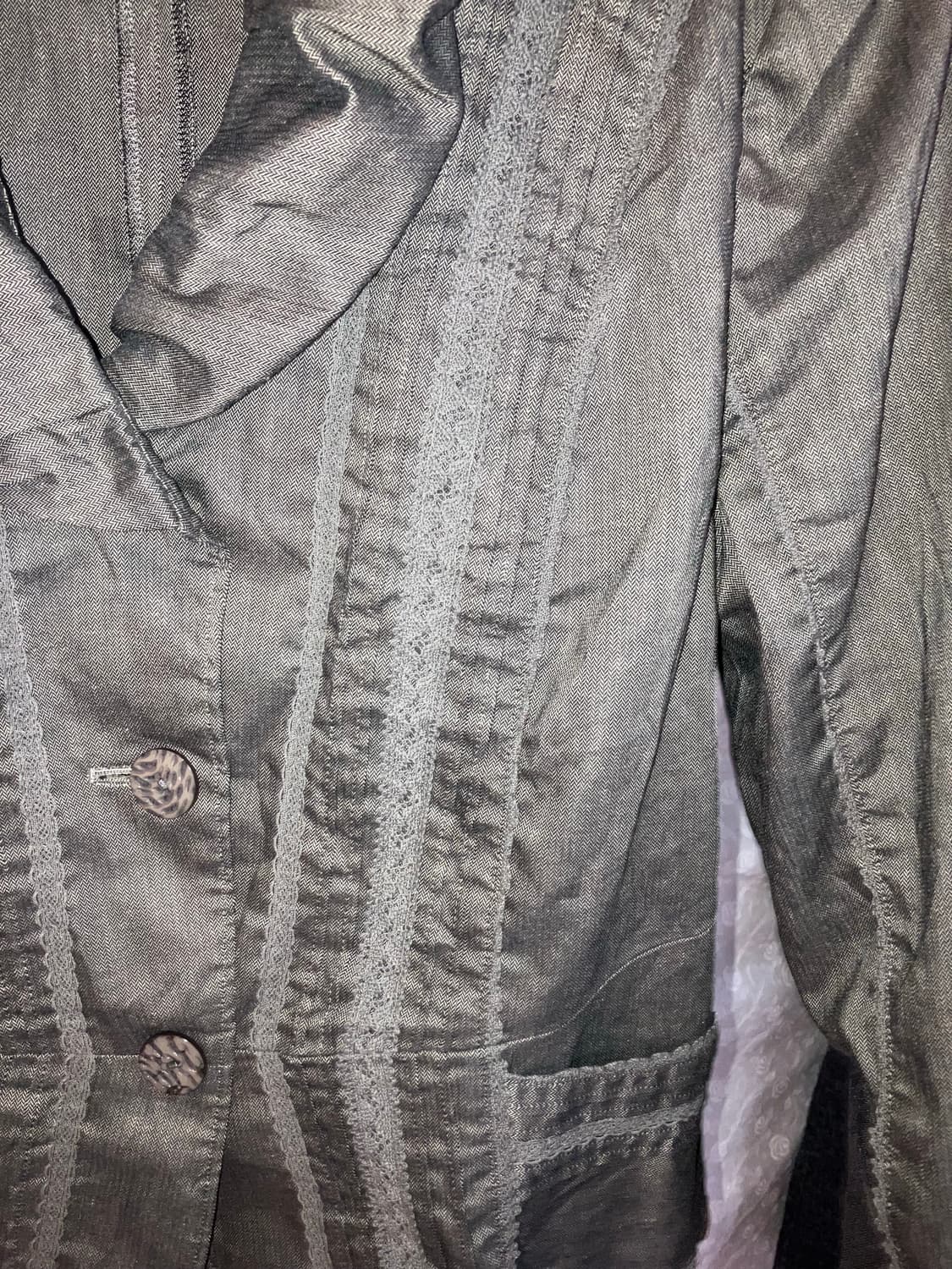 💌 Metallic silver lace jacket. 상품이미지3