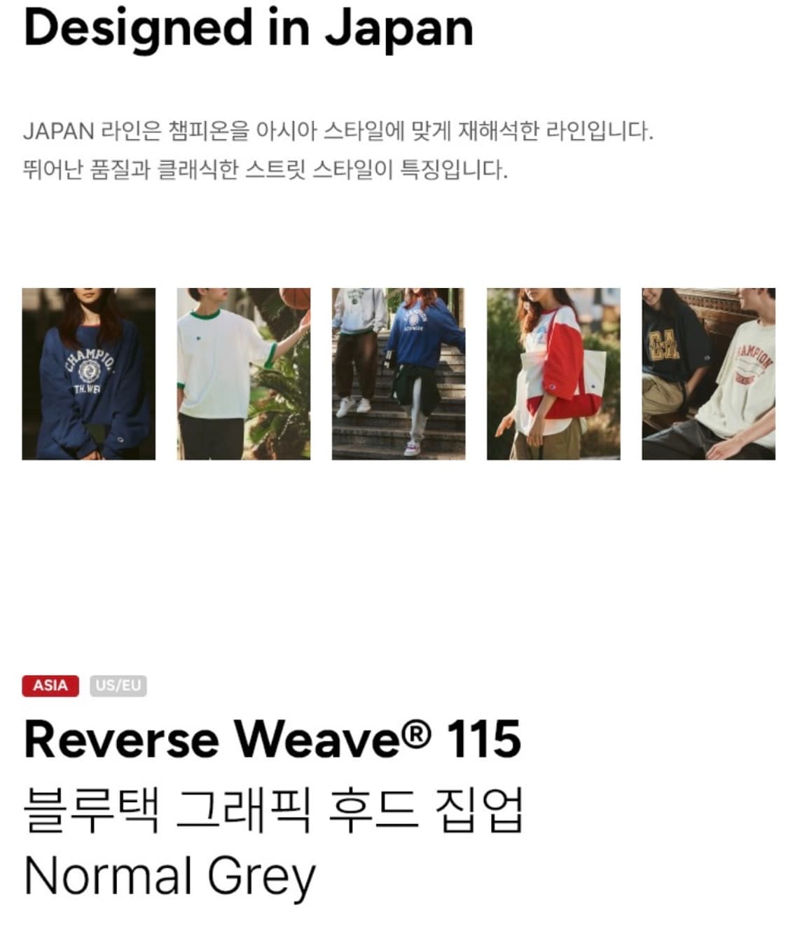 (XL) 챔피온 블루택 리버스위브 후드집업 / 챔피온 후드 상품이미지6