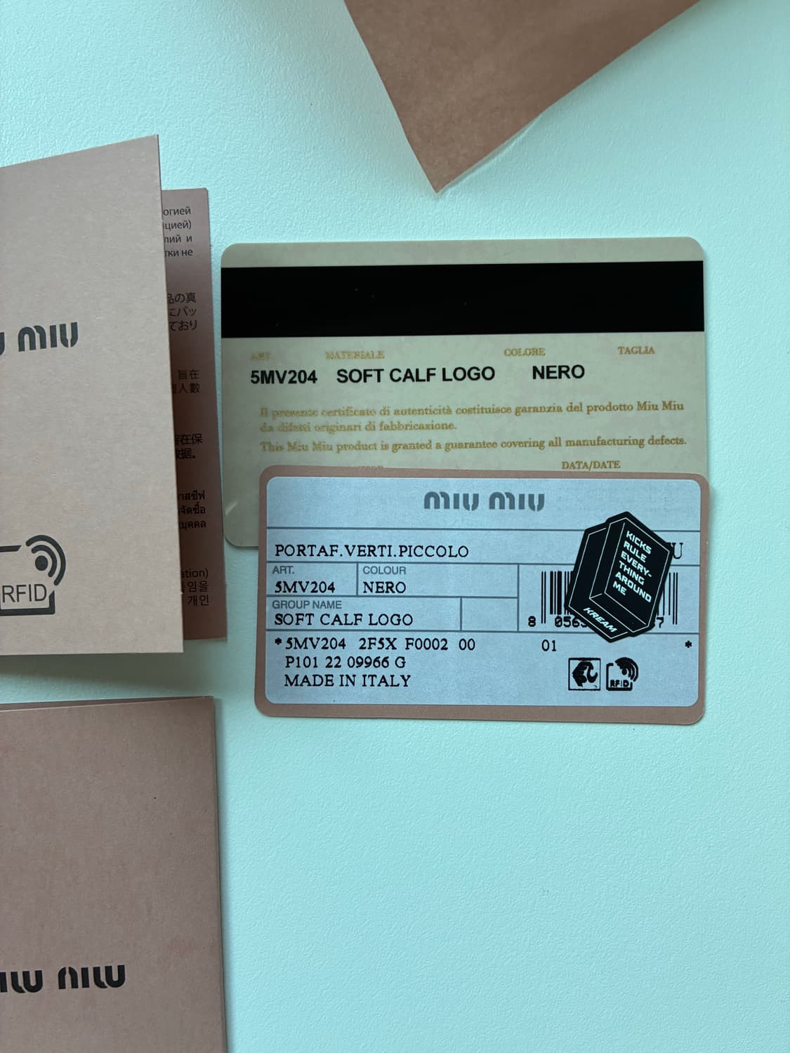 미우미우 반지갑 소프트칼프로고 상품이미지4