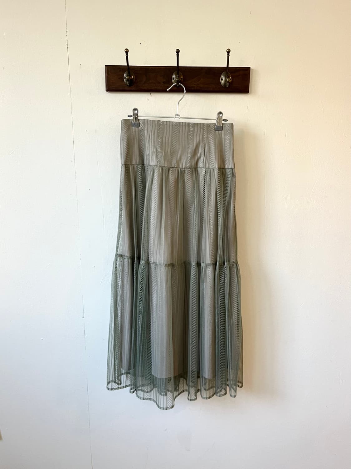 Rirandture 레이어드 민트 롱스커트 상품이미지2