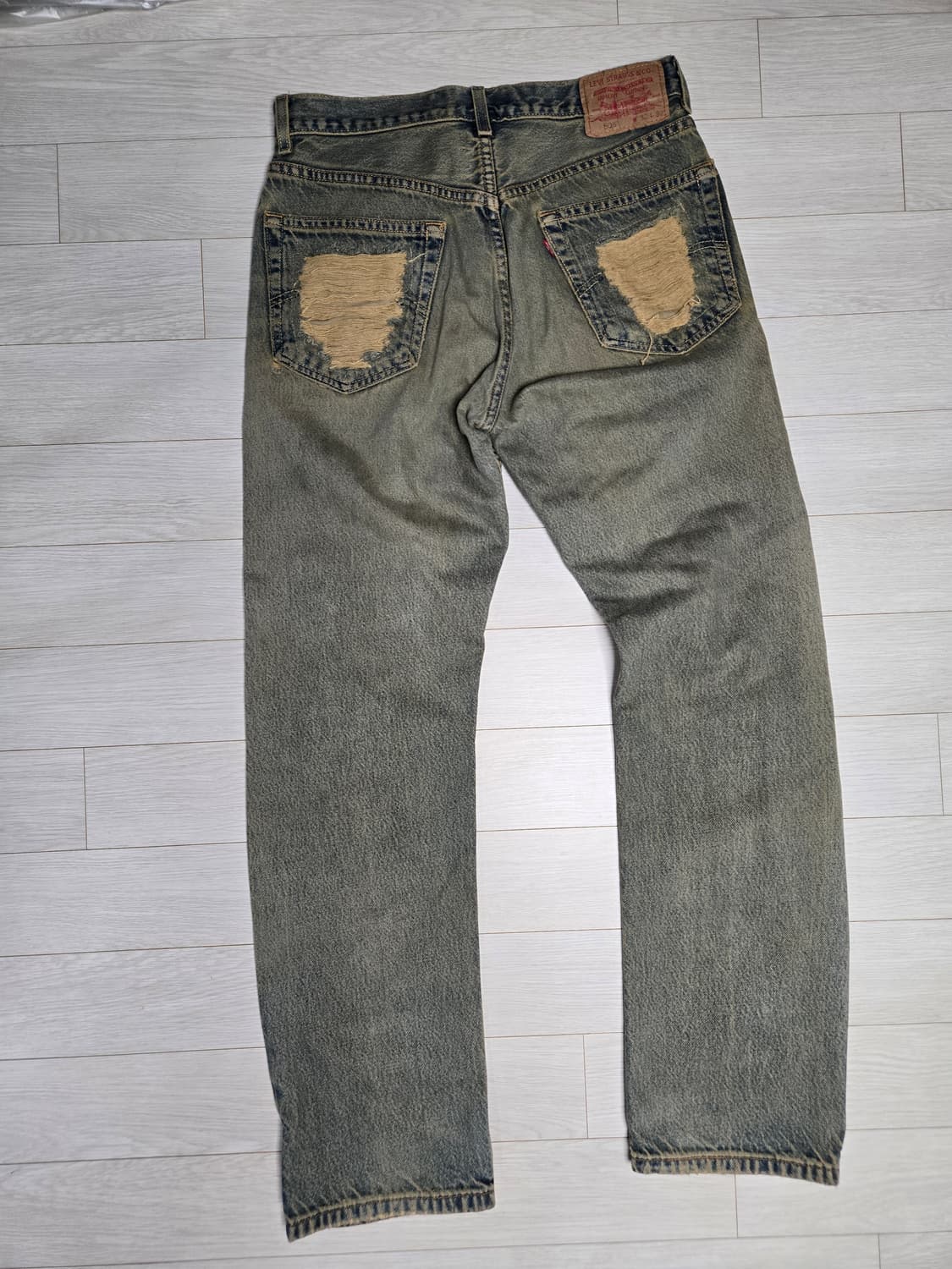 리바이스 505 레귤러핏 데미지 데님 상품이미지2