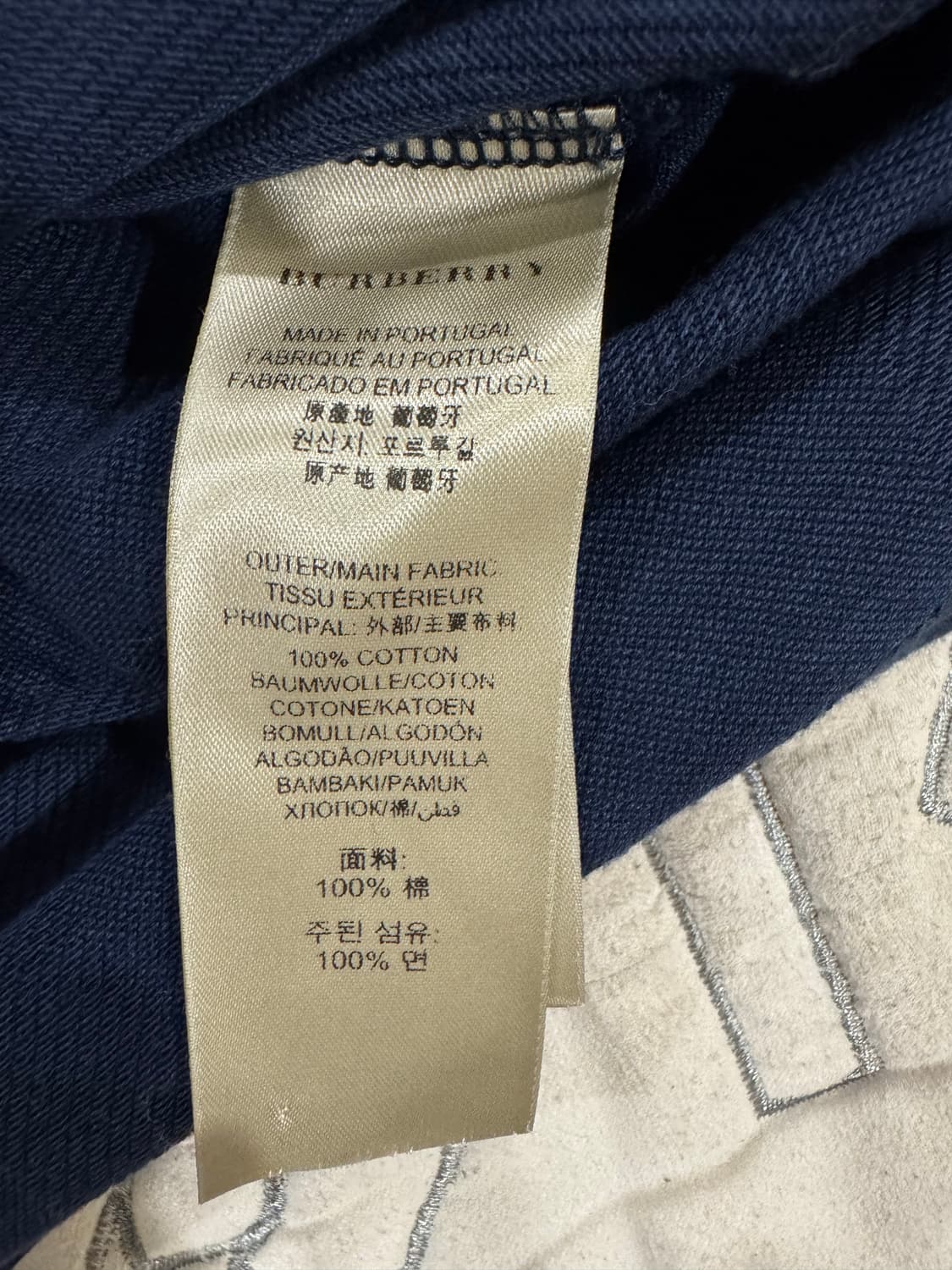 버버리 노바 체크 반팔 폴로티 네이비 S 상품이미지4