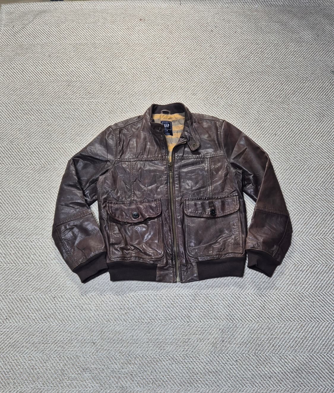 GAP 고트 레더자켓 상품이미지1