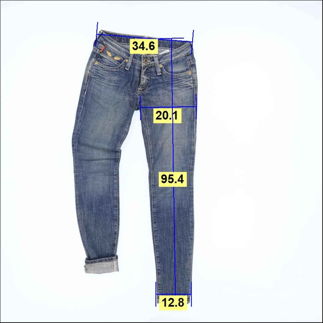 24 로빈스진 여성 워싱 중청 데님 팬츠 0326J 상품이미지6