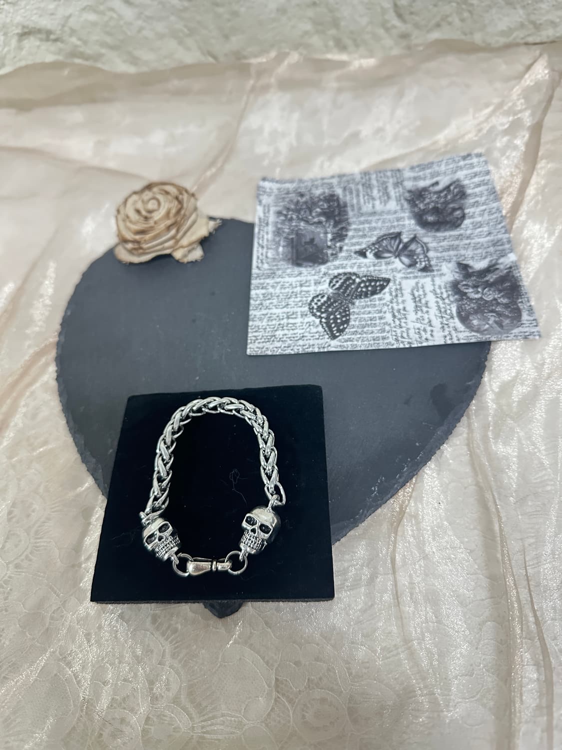 빈티지 해골 용골체인 팔찌 상품이미지1