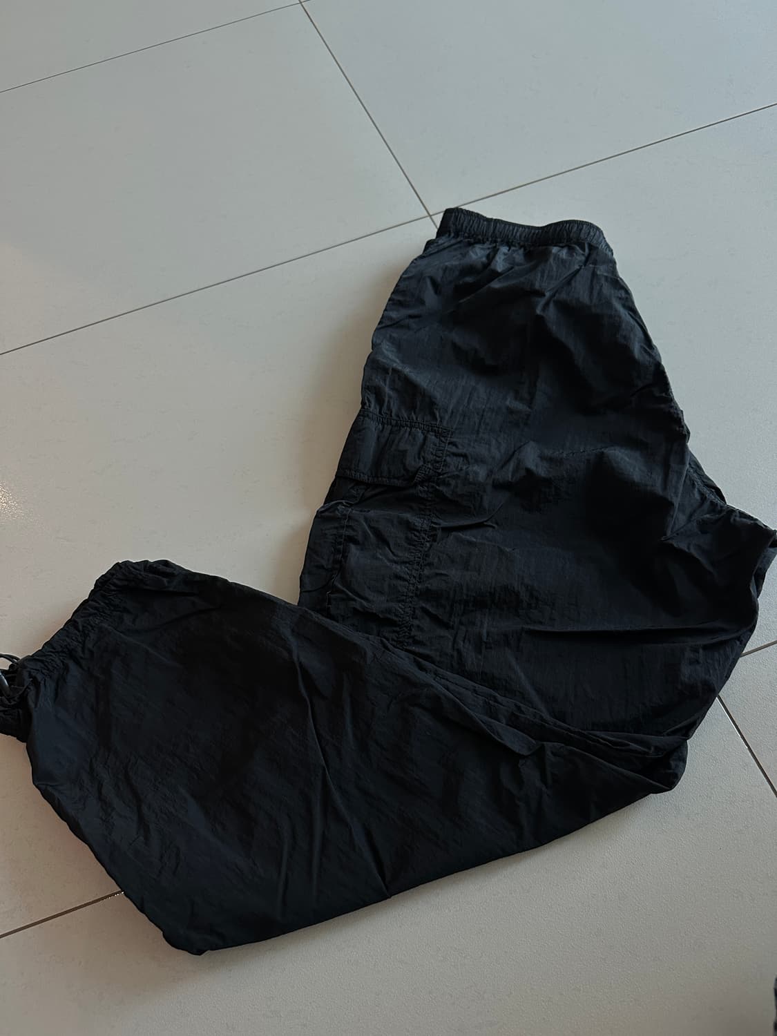 프릭스스토어 와이드 래그 나일론 카고팬츠 블랙 L 상품이미지3