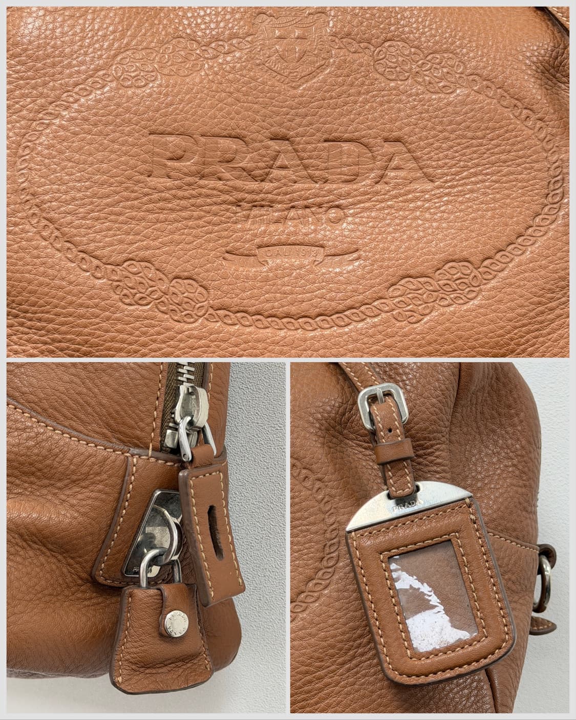 프라다 비텔로 다이노 로고 토트백 BR3091 상품이미지7