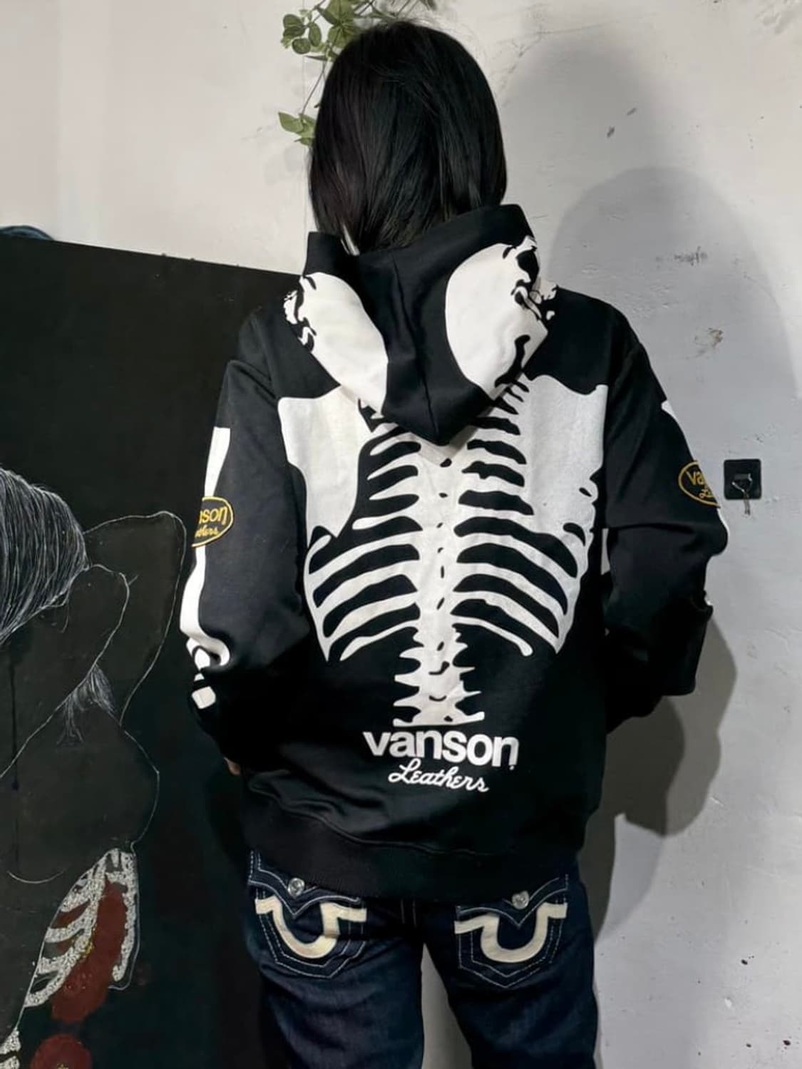 벤슨 스켈레톤 본 스컬 후드 집업 L 상품이미지1