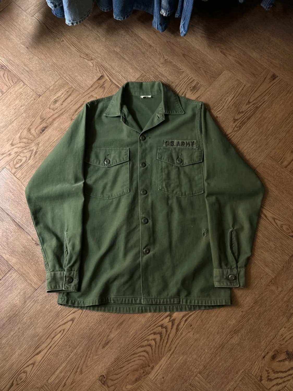 [M]60's 오리지널 U.S ARMY OG-107 밀리터리 셔츠 상품이미지1