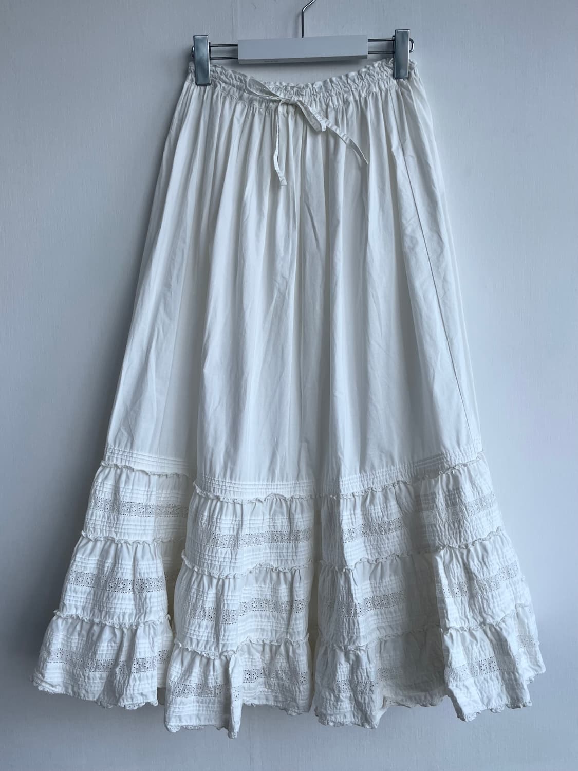 프릴 캉캉 레이스 롱 스커트 상품이미지1