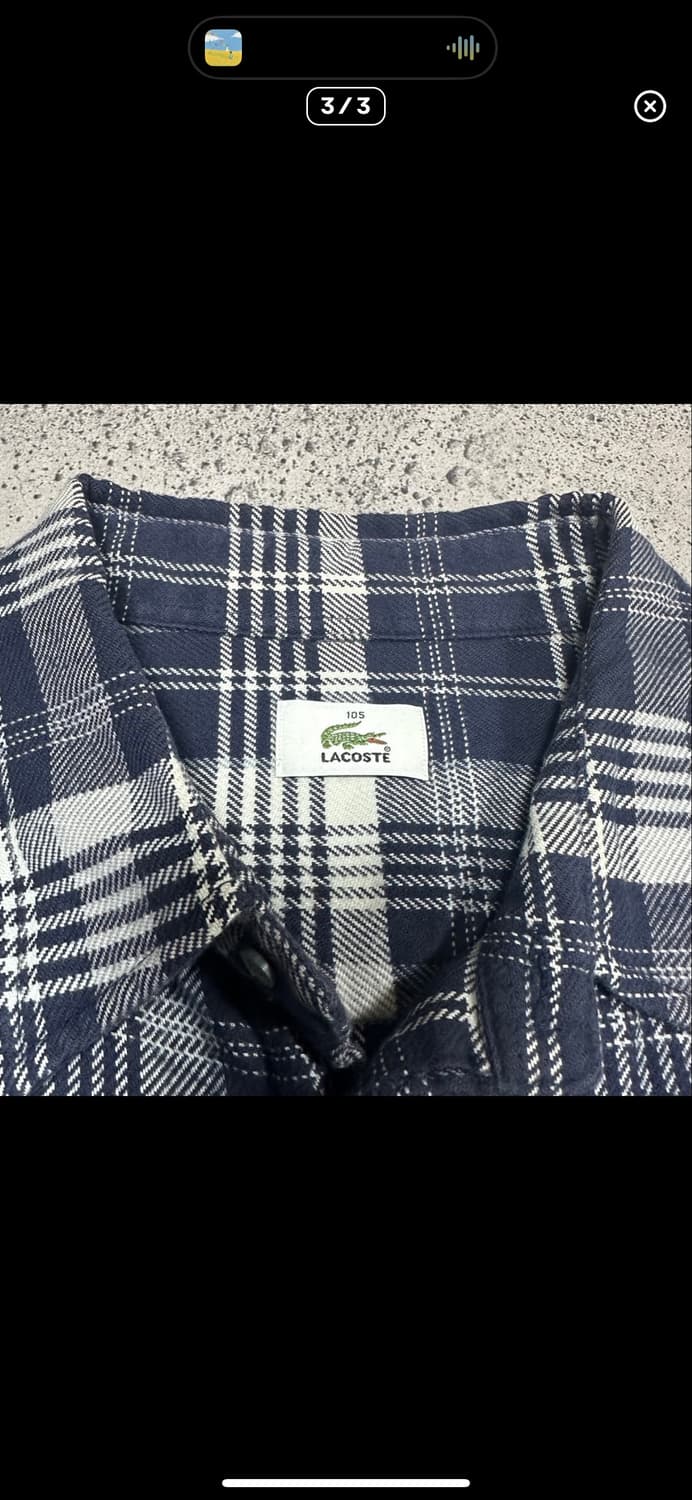 (바배) 라코스테 체크 남방 셔츠 상품이미지4