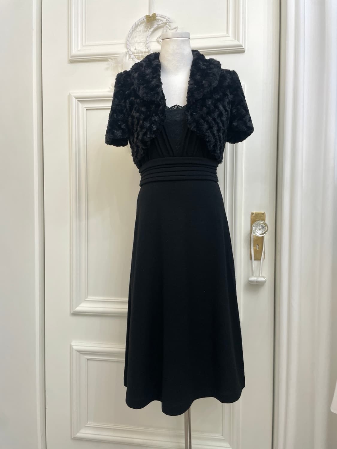 black collar fur  mini bolero(size-9R) 상품이미지2