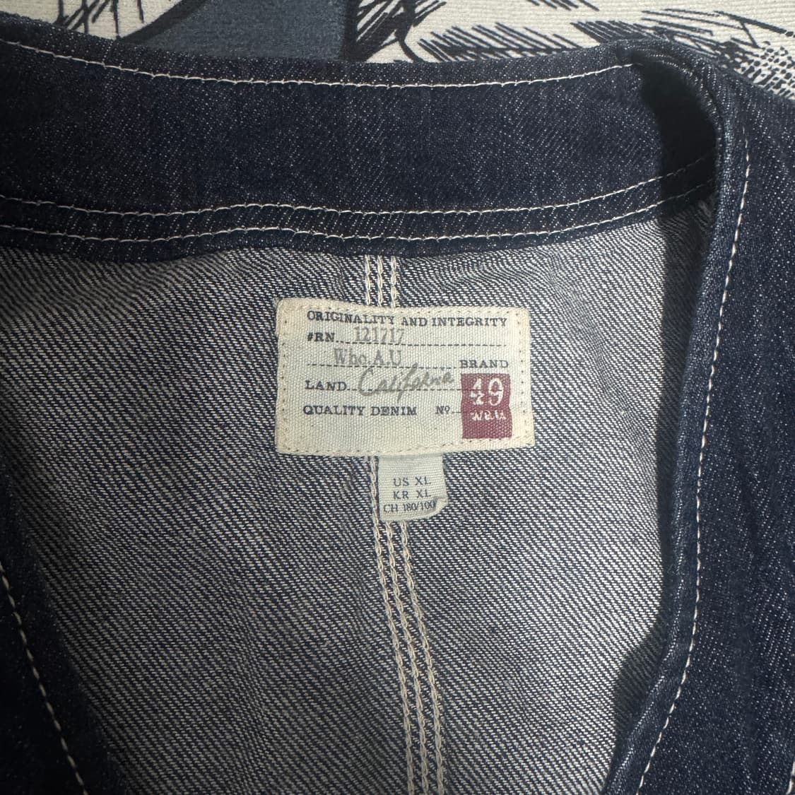 노카라 데님자켓 XL사이즈  상품이미지3