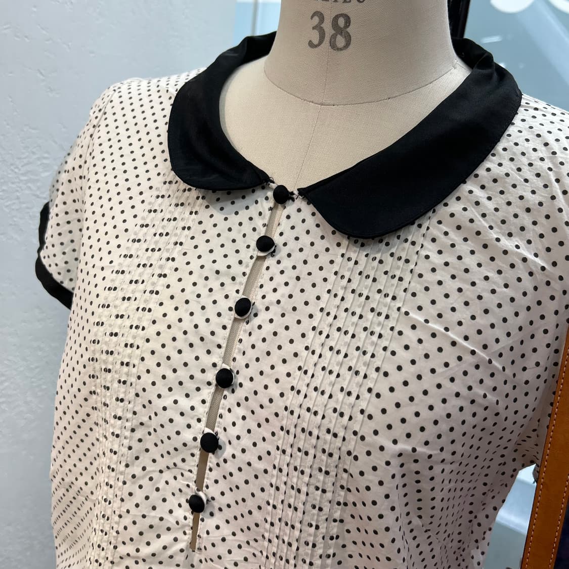 Vintage y2k Dot Cotton Shirts 상품이미지2