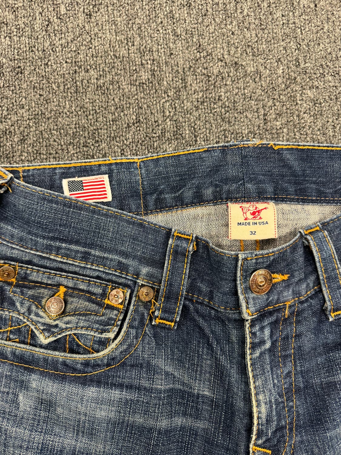 32)트루릴리전 빈티지 y2k 워싱 데님 팬츠 상품이미지6