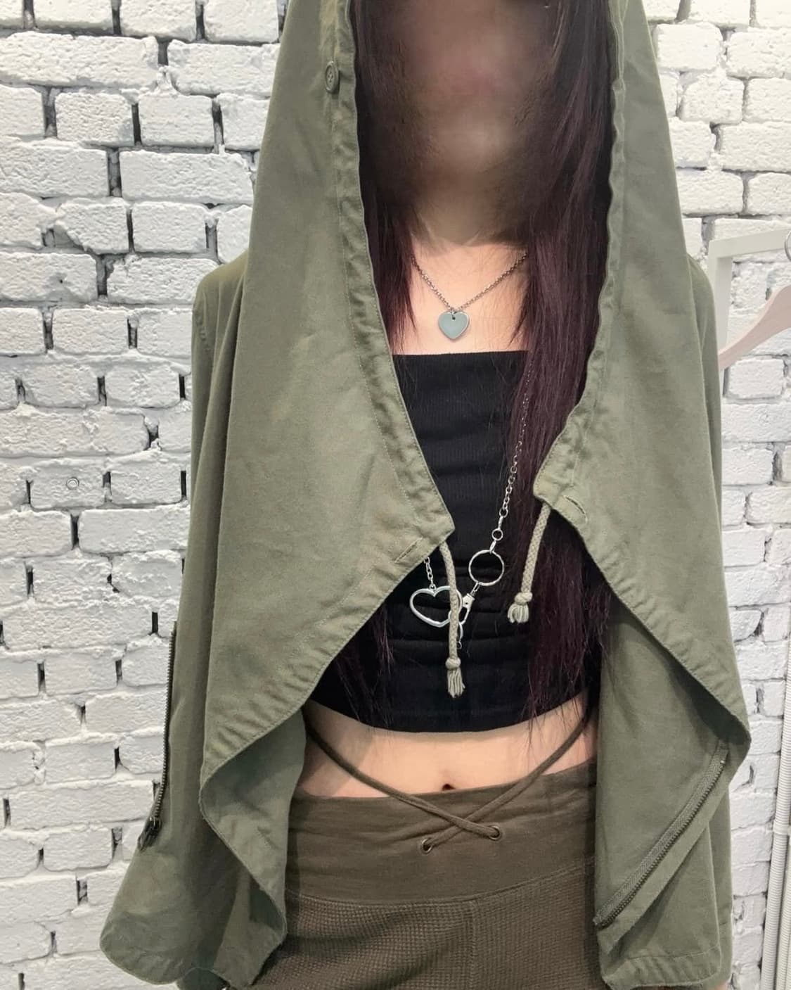 Khaki Draped Utility Y2k Jacket 상품이미지3