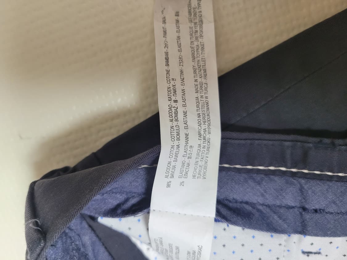 자라맨 ZARAMAN 남자 면 트윌 바지 33 네이비 상품이미지7